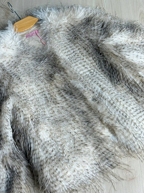 Шуба жіноча Fancy Matinee 111 штучне хутро перо коротка бежева, бежевий, M Київ - фото 8
