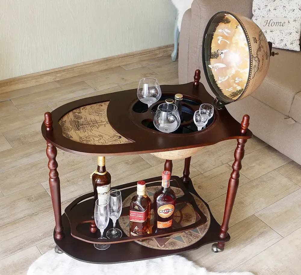 Глобус бар зі столиком Зодіак кремовий сфера 33 см Гранд Презент 33035N  mastresem Київ - фото 2