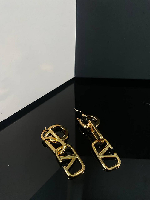 Брендовые серьги Валентино/Valentino, позолота Одесса - изображение 1