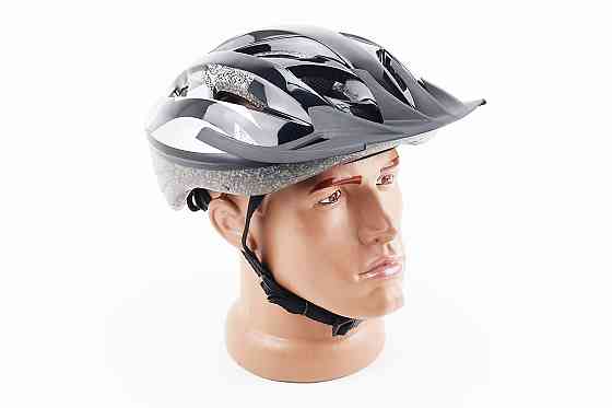 Шолом велосипедний M (54-57 см) знімний козирок, 12 вент. отворів, чорний MJ-004 Київ