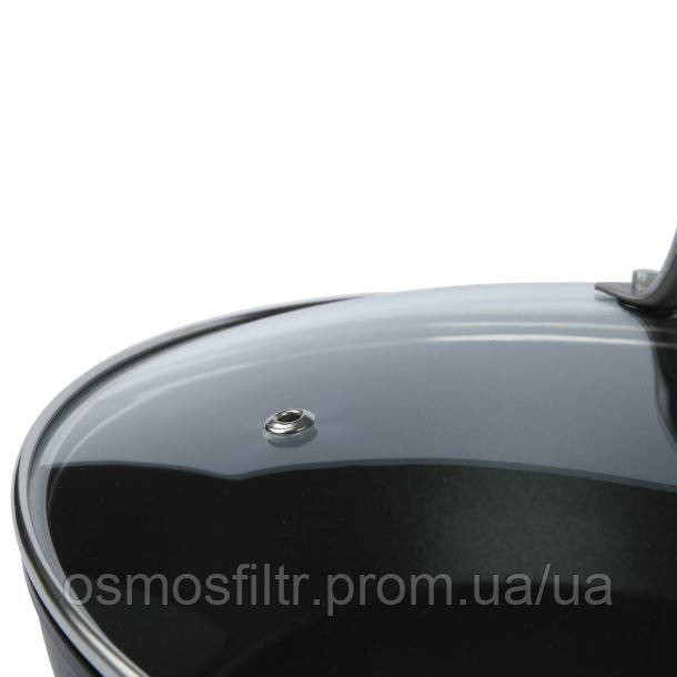 Сковорода Axentia Blackline Ø 28 см ручка нерж алюмінієва антипригарне покриття PTFE (135646) Київ - фото 5