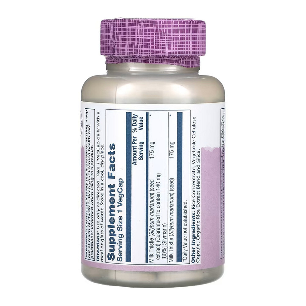 Расторопша Solaray Milk Thistle Seed Extract 175mg 120 вег капс Киев - изображение 2