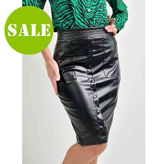 Модна спідниця зі шкіри "Sharm" оптом | Розпродаж моделі Київ