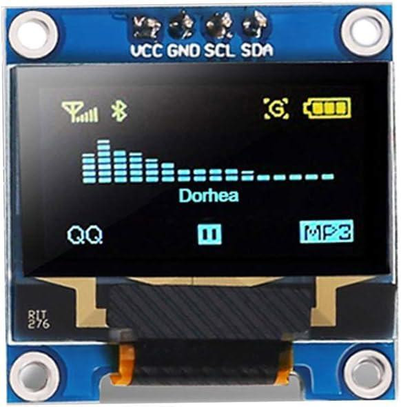 Дисплей OLED SSD1306 I2C 4pin 0.96" 128x64 графічний для Arduino синьо-жовтий Київ - фото 2