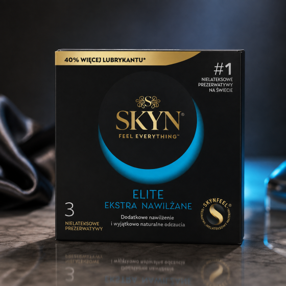 Презервативы - Skyn Elite Extra Lube, 3 шт. Sex Aura Киев