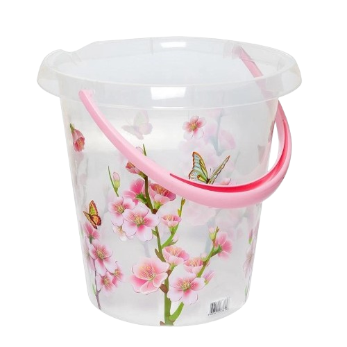 Відро 12л б/кришки пластик з декором мікс ELIF Житомир - фото 6