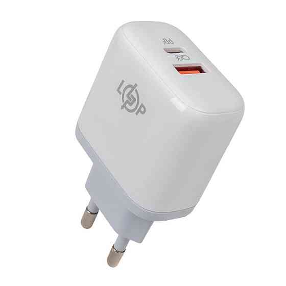 Зарядка для телефону LP 45W (Type-C+USB) QC + кабель (Type-C to Type-C) 45WCH Київ