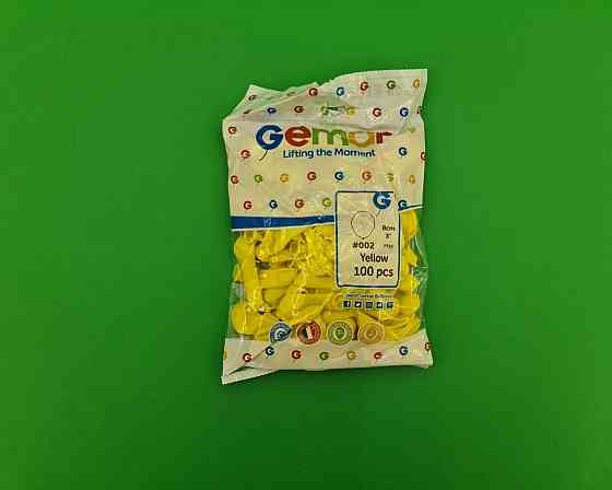 Повітряні кульки пастель жовті 3" (8 см) латексні бомбочки 100 шт Gemar (1 пач.) Харків