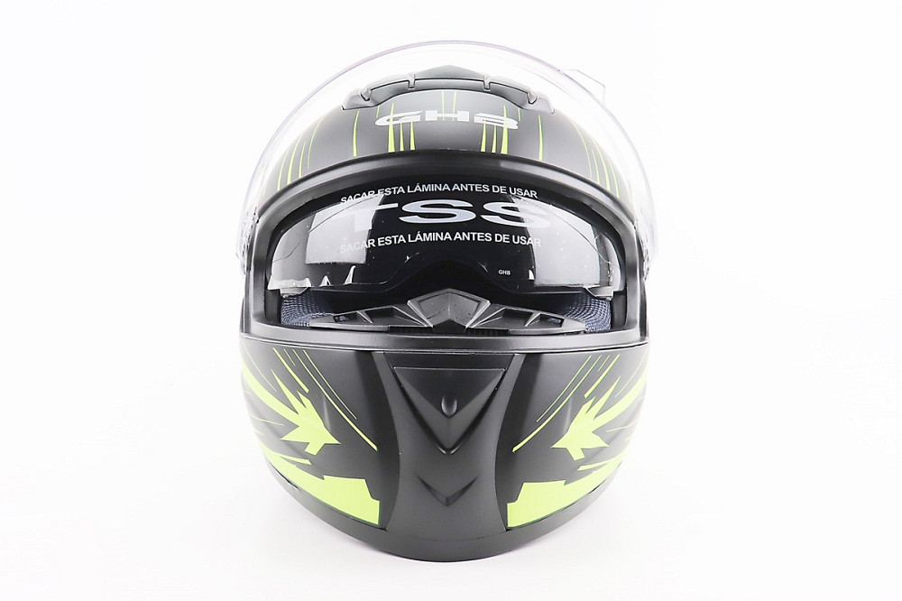 Шолом інтеграл, закритий (сертифікація DOT)+відкидні окуляри BLD-М61 M (57-58см), ЧОРНО-ЖОВТИЙ (флуоресцентний) Київ - фото 5