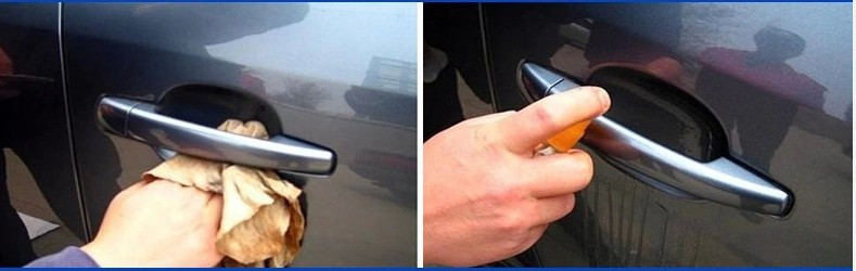 Наклейки для захисту зон під ручками авто від подряпи Київ - фото 4