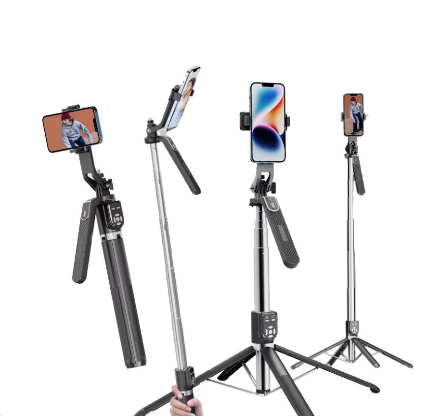 Штатив-монопод для телефона на четырех ножках 45-220см AC Prof P320, монопод для телефона с пультом Киев - изображение 1