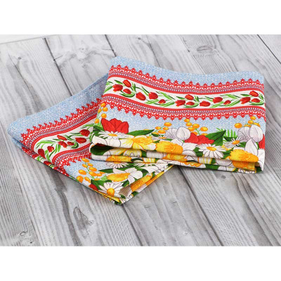 Рушник Руно вафельний набивний Весняні квіти -3, 45х80 см (202.15_Весняні квіти_3) Вінниця - фото 7