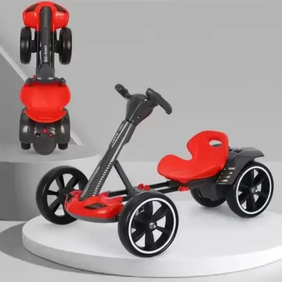 Электромобиль сложен с аккумулятором 6V 4.5Ah и скоростью до 6 км/ч/M-6072 Eco Koleso красный Коломыя