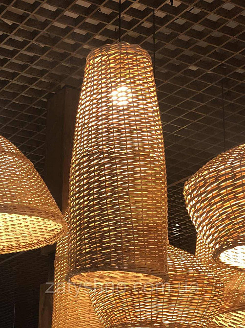 Висока плетена люстра | Київ - фото 1