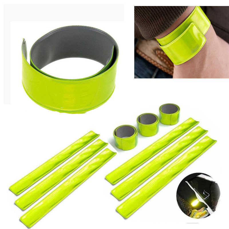 Светоотражающий браслет, фликер, катафот, самозакрывающийся на руку, ногу Желтый 1 шт 30 см Бровары - изображение 3