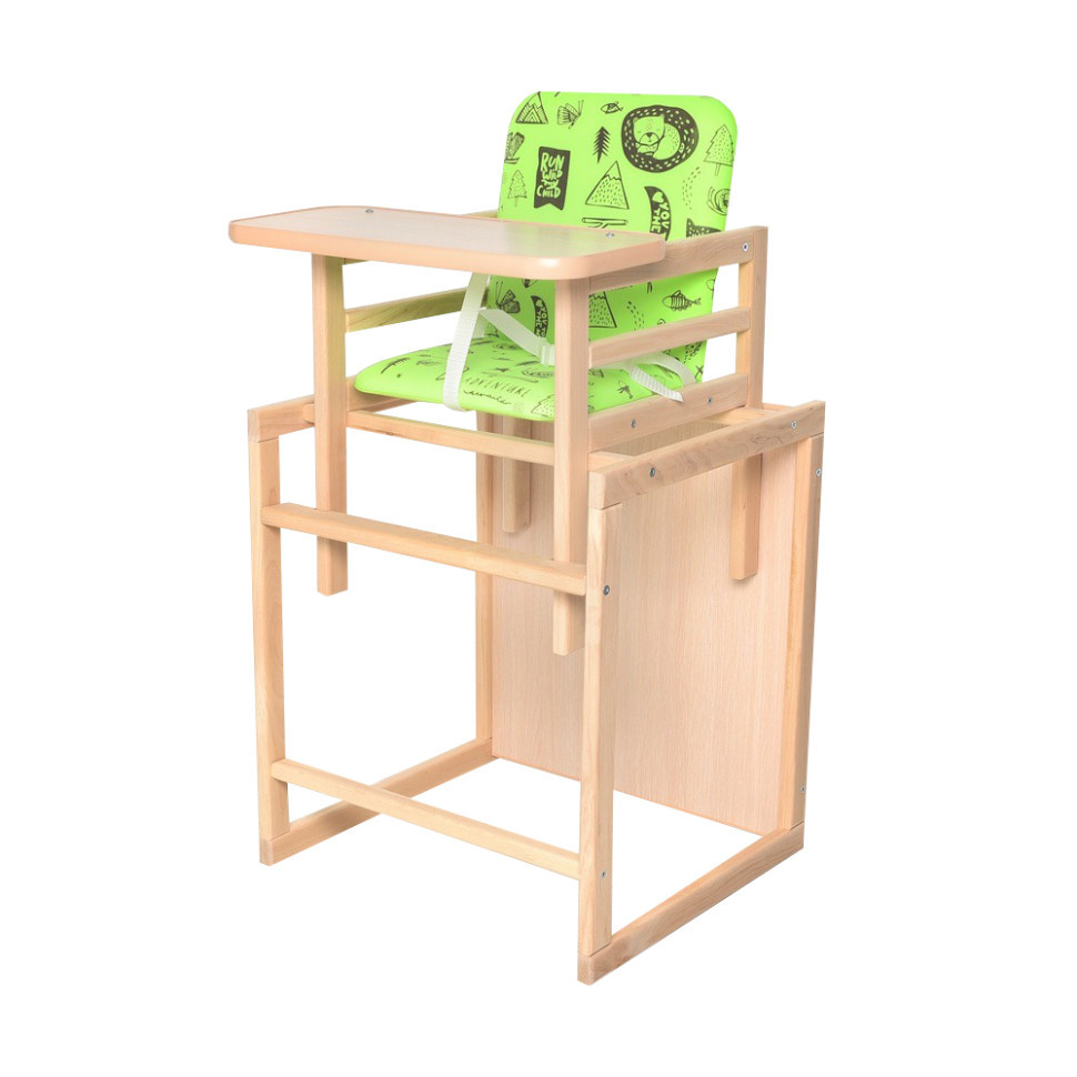 Стульчик для кормления 2 в 1 Quest лайм, дерево Винница - изображение 1