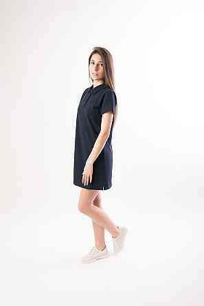 Сукня - поло літнього, дитячої та підліткового, жовтого, блакитного, темно-сішого Крохатушка одяг Київ