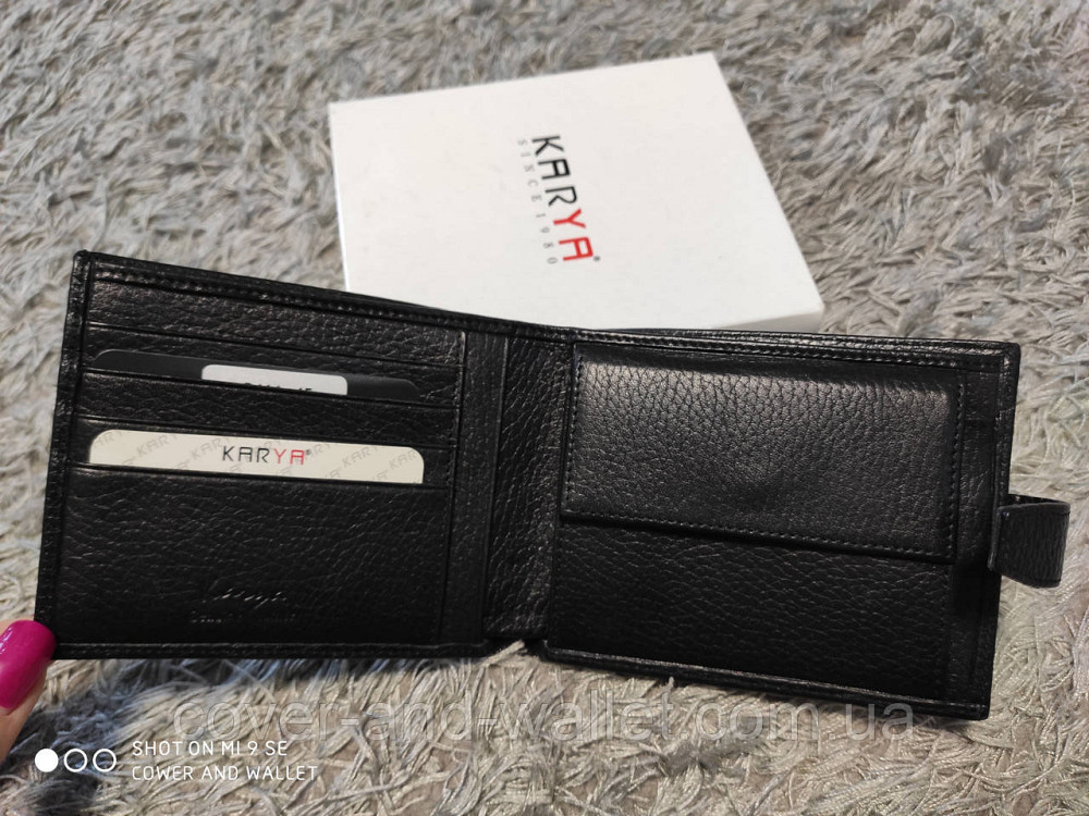 Якісний тонкий чоловічий шкіряний гаманець Karya 0411-45 Київ - фото 3