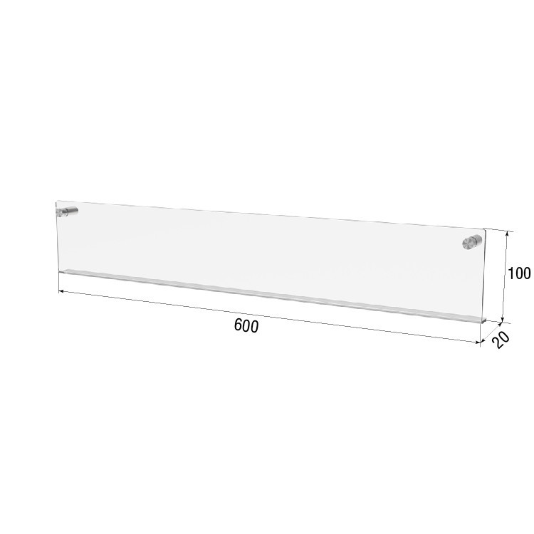 Полиця EKOSTAR настінна 600х100 Київ - фото 3