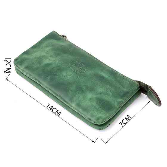 Вместительная ключница на два отделения из матовой натуральной кожи Tony Perotti 20835_1 (3350 deep green) Зеленый Киев