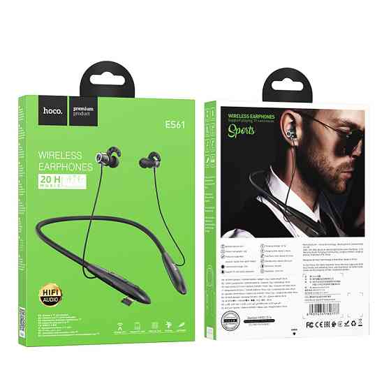 Навушники бездротові HOCO ES61 Manner sports BT headset Black 6931474760777 Одеса