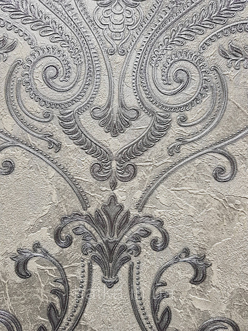 Шпалери вініл на флізеліні гарячого тиснення DU&KA King1.06х10 під штукатурку глянсові текстурні світло-беж Київ - фото 3