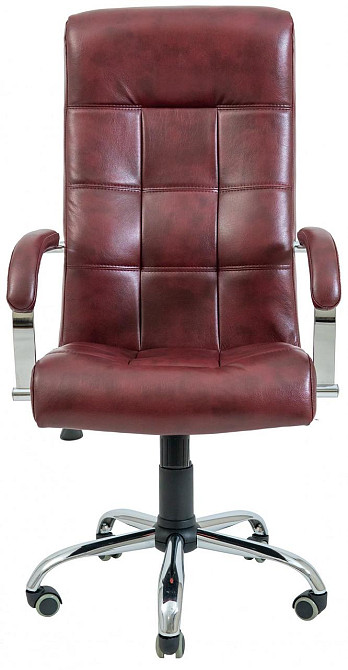 Офісне Крісло Керівника Richman Virginia Madras Bordo Хром М1 Tilt Бордовий Київ - фото 2