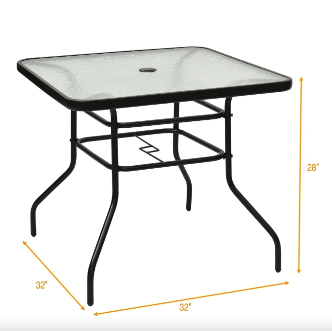 Садовий стіл Costway Jupiter скляний Киев - изображение 3