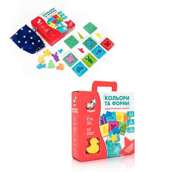 Развивающая игра-сортер Цвета и формы ZB2001-01 из дерева Винница