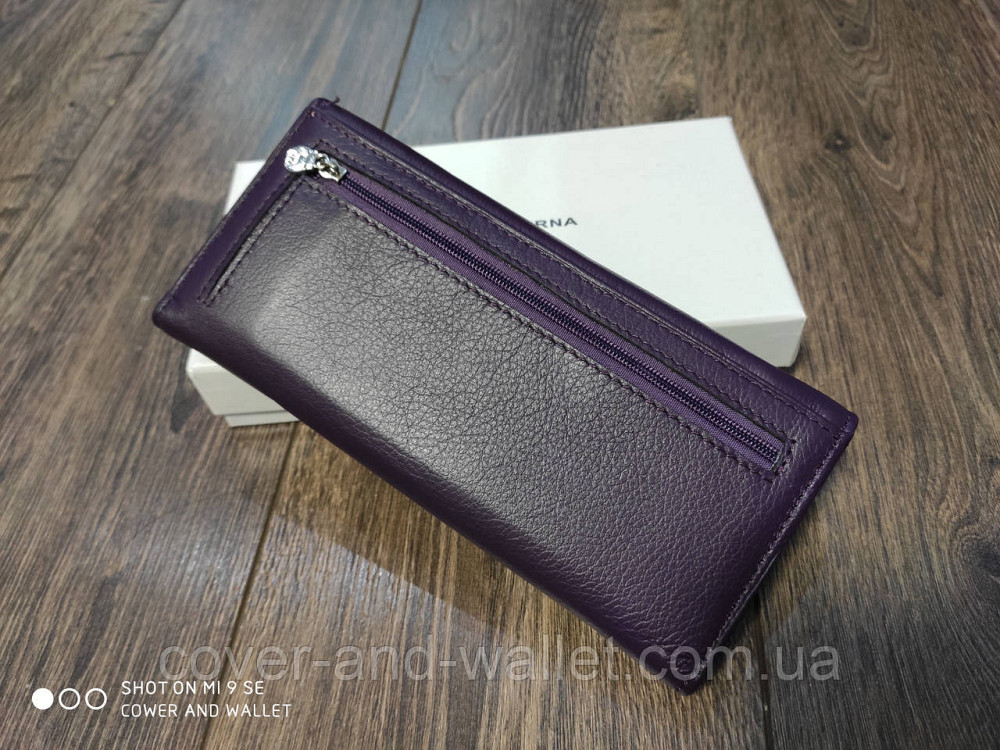 Довгий шкіряний жіночий гаманець фіолетового кольору Marco Coverna 1415 Київ - фото 6