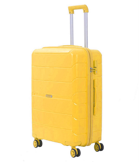 Чемодан пластиковый MCS V366 средний 65 см желтый Киев - изображение 1