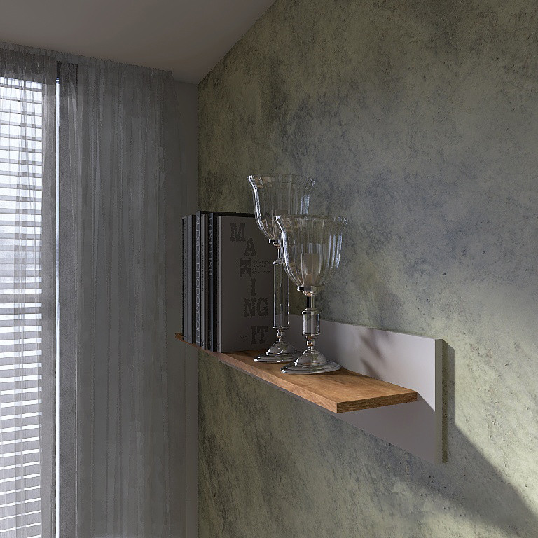 Полка настенная Эверест Нордик-1000 Белый + Дуб крафт золотой (DTM-5523) Львов - изображение 3