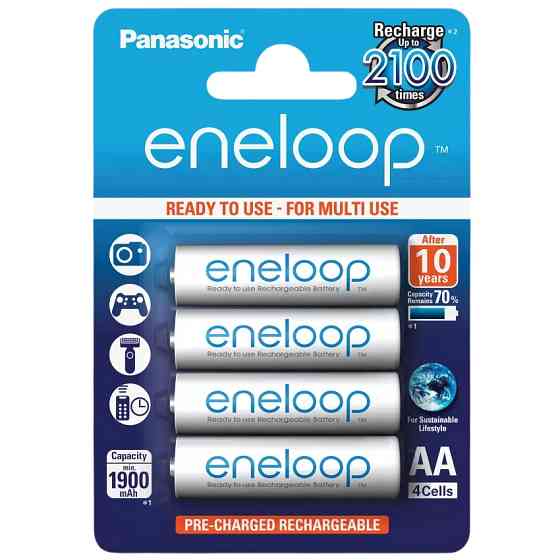 Акумулятори Panasonic Eneloop AA/HR06 NI-MH 2000 mAh BL 4 шт. Харків
