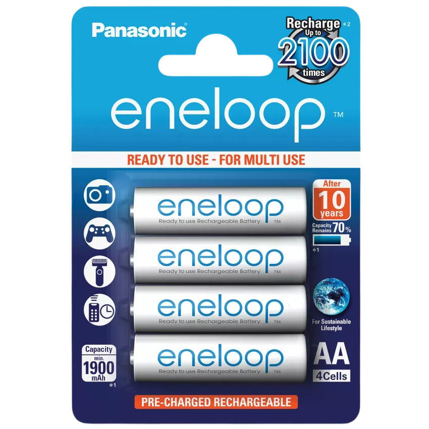 Акумулятори Panasonic Eneloop AA/HR06 NI-MH 2000 mAh BL 4 шт. Харьков - изображение 3