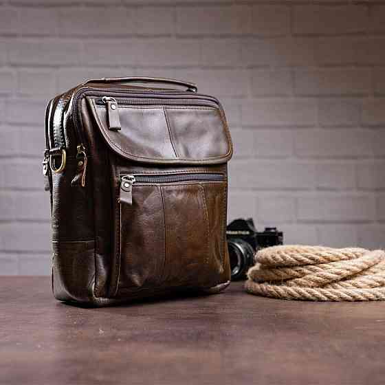 Сумка мужская Vintage 14764 Коричневая Киев