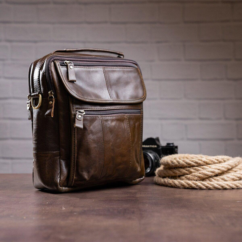 Сумка мужская Vintage 14764 Коричневая Киев - изображение 6