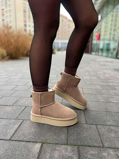 ITTS Угги жіночі ITTS A805-15 капучіно (зима, замша натуральна) (5736) 39 Коломия - фото 1