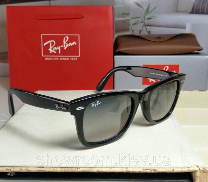 Мужские солнцезащитные очки RAY BAN Wayfarer 2140 (901/32) Lux Киев - изображение 4