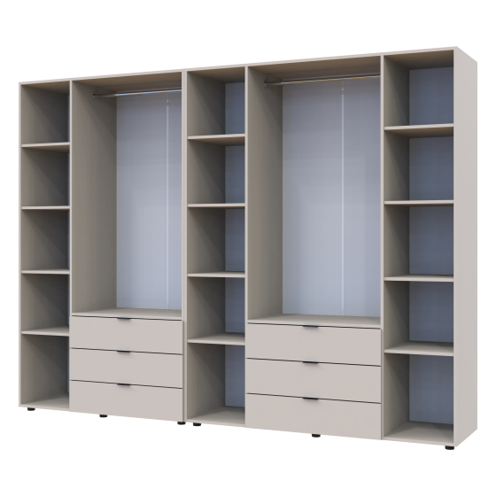 Комплект шаф для одягу Doros Гелар (2 шт.) 271,2х49,5х203,4 см Кашемір (DRS-011242) Львів
