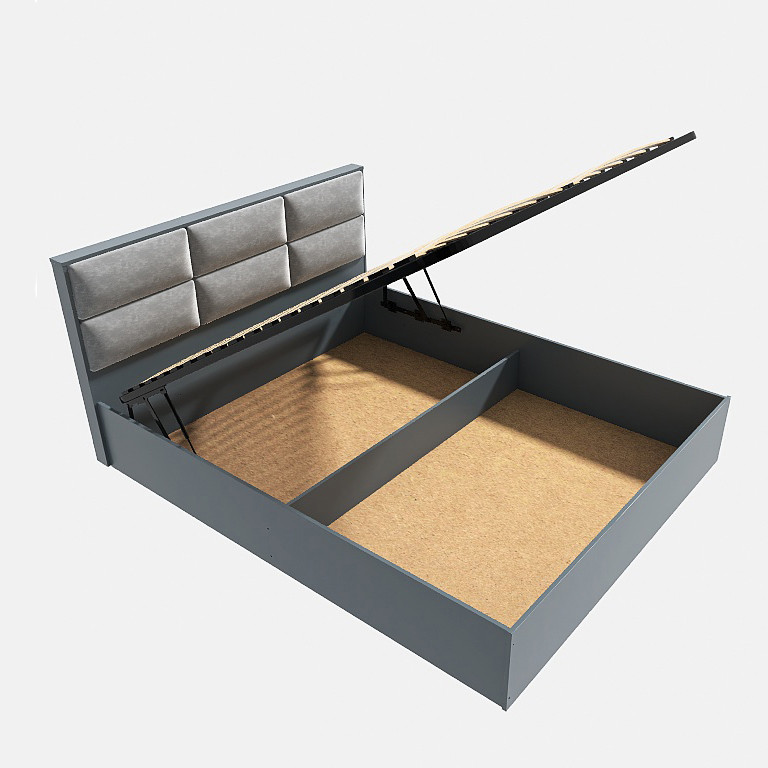 Кровать двуспальная Эверест КЛ-1600 Лайт (подъемный механизм) 160х200 см Графит (DTM-4905) Львов - изображение 2