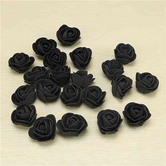 Маленькі квіточки для декору 50 штук 3 см чорний Київ