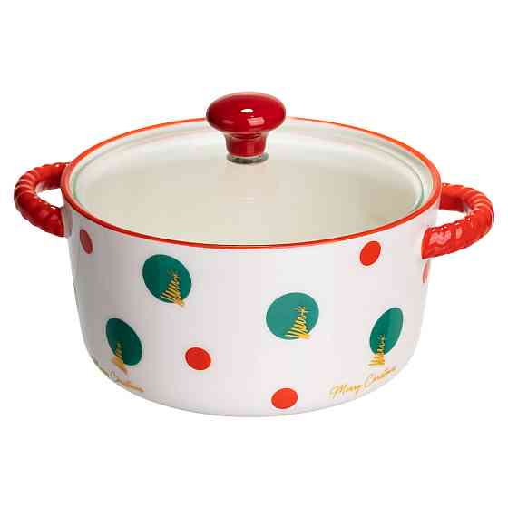 Супниця порцелянова Christmas Tree новорічна 800 (мл) з кришкою Yiwu FM-CS-9D Коломия