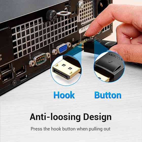 Кабель Vention DP to DVI Cable 2M Black (HAFBH) Киев