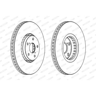 Гальмівний диск FERODO DDF1957RC-1 Вінниця - фото 1