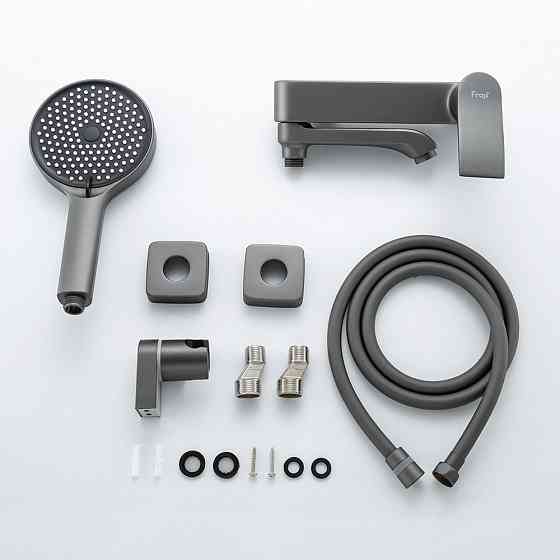 Змішувач для ванни FRAP F3275-19 з душовим гарнітуром, графіт Київ