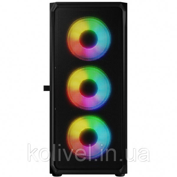 Корпус LogicConcept PORTOS MESH+GLASS ARGB fans 4x120mm BLACK без БЖ ATX (AT-PORTOS-10-0000000-0002) Киев - изображение 3