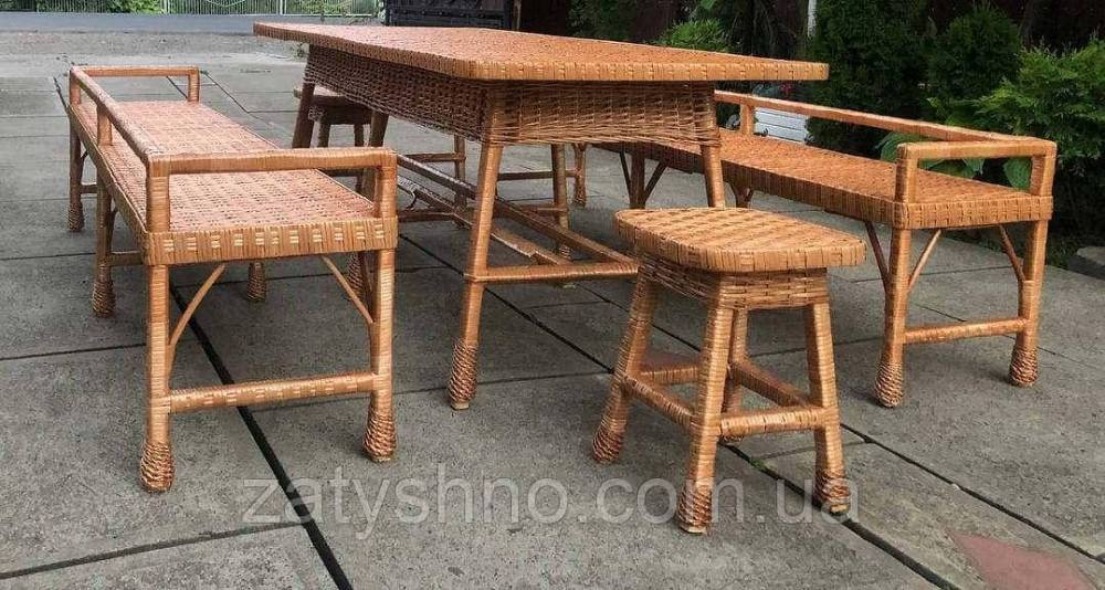 Мебель плетеная с лавками из лозы Киев - изображение 6
