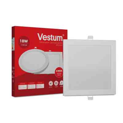 Светильник Vestum LED квадратный 18W 4000K 220V (1-VS-5205) Винница