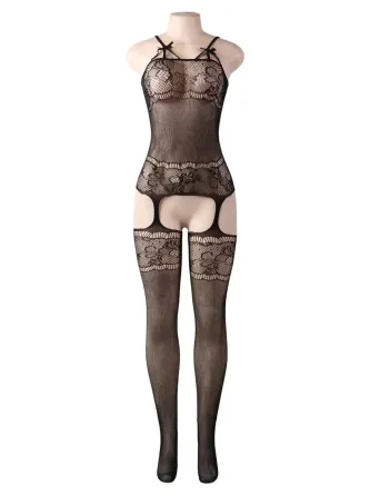Комбинезон Fishnet Black Bodystocking, черный, XS-M Sex Aura Киев