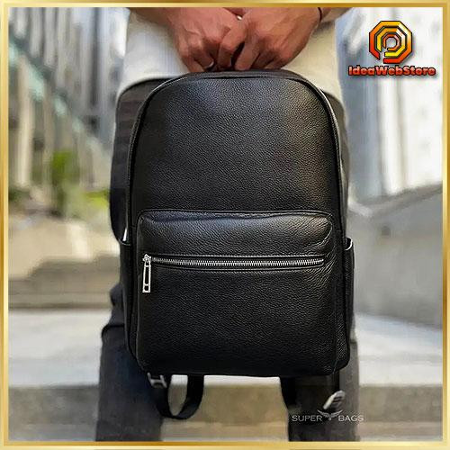 Кожаный городской мужской рюкзак классический черный из натуральной кожи качественный Tiding Bag Киев - изображение 1